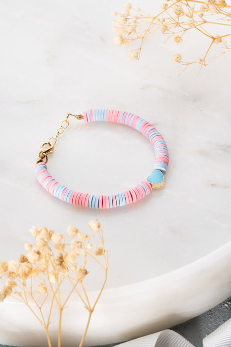 Heliophilia Silver Pulsera Multicolor con Colgante de Aleación de Latón y Cobre